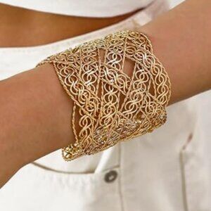 Anthro Gold Bangle Bracelet